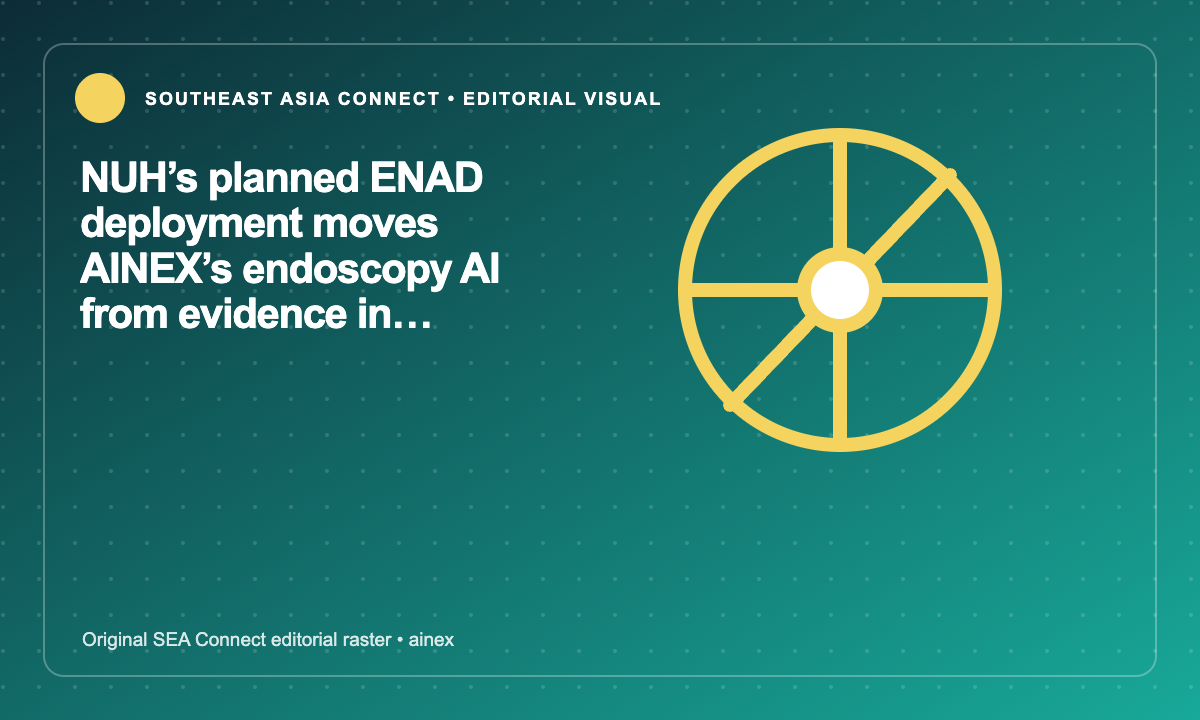 NUH’s planned ENAD deployment moves AINEX’s endoscopy AI from evidence into a hospital operating environment editorial illustration
