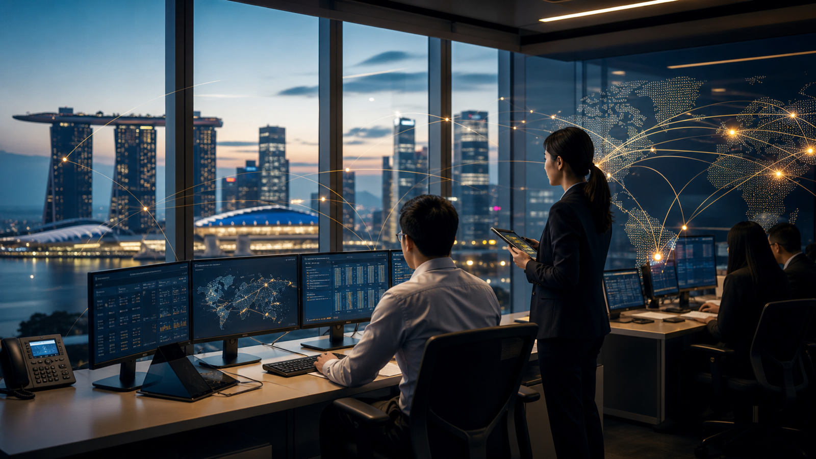 Singapore cross-border payments operations centre.
