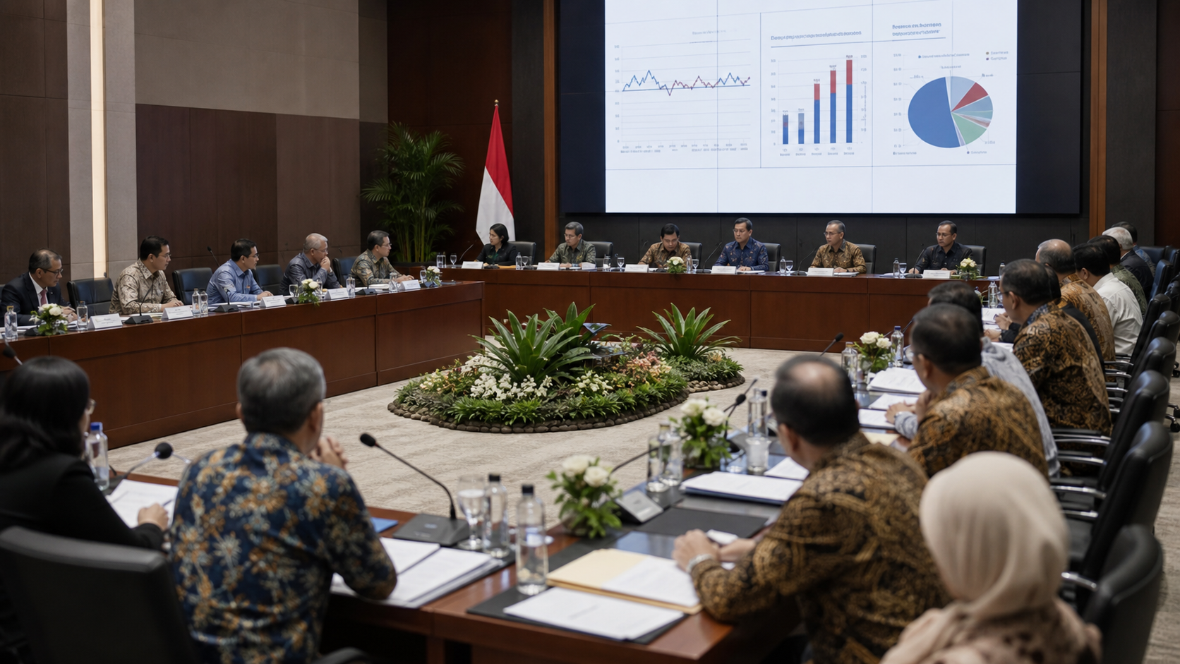 Plantation smallholder visual for Indonesia palm-oil production and farmer participation.