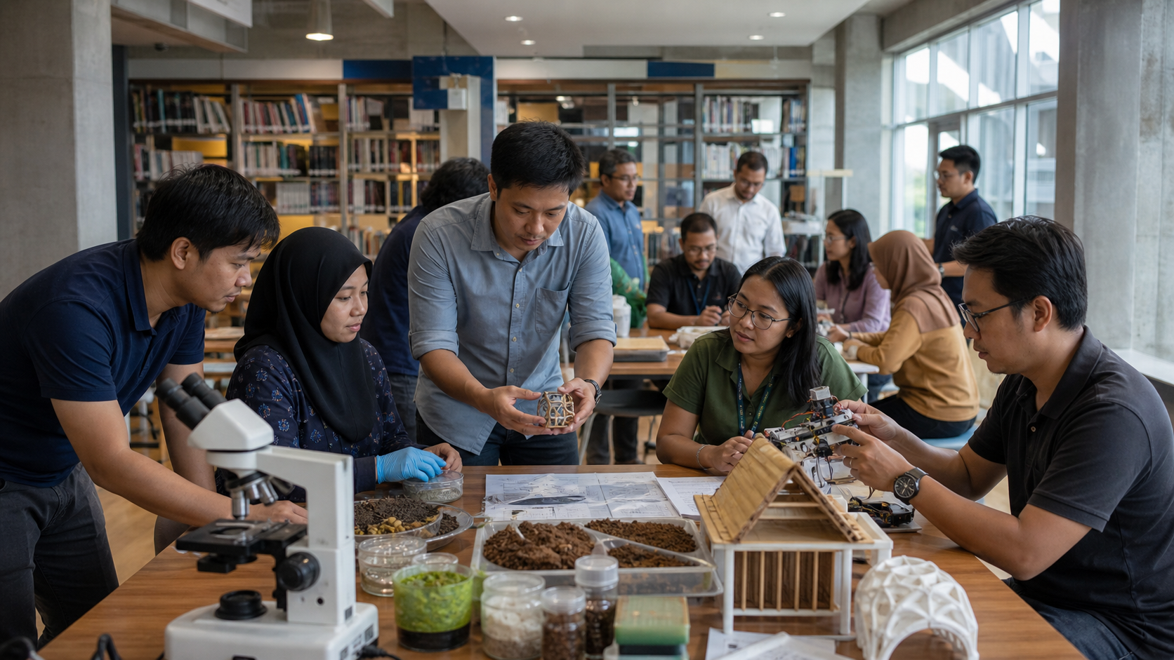 Story-specific raster photograph illustrating N. Mindanao launches 1st HIRAYA knowledge hub at 2026 RSTW to connect local researchers for collaboration.