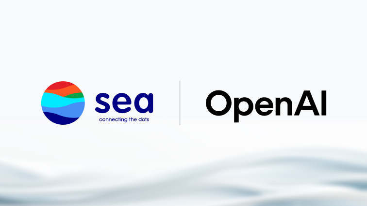 Sea and OpenAI partnership announcement visual for Shopee AI-commerce news.