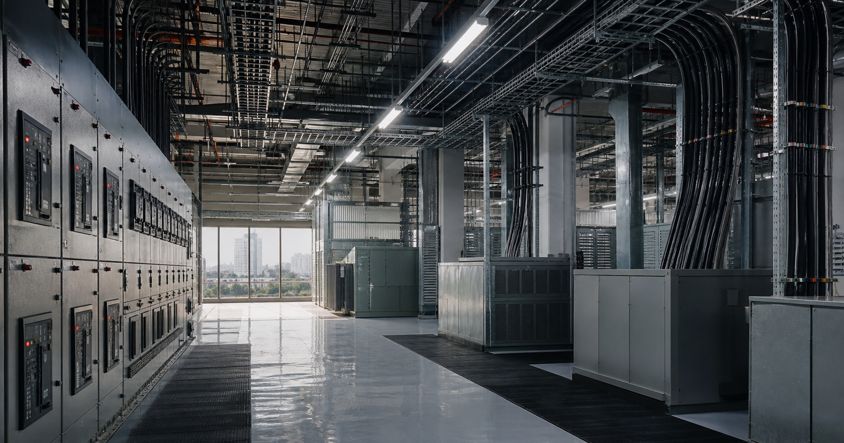 Data-centre electrical infrastructure and power-distribution equipment.