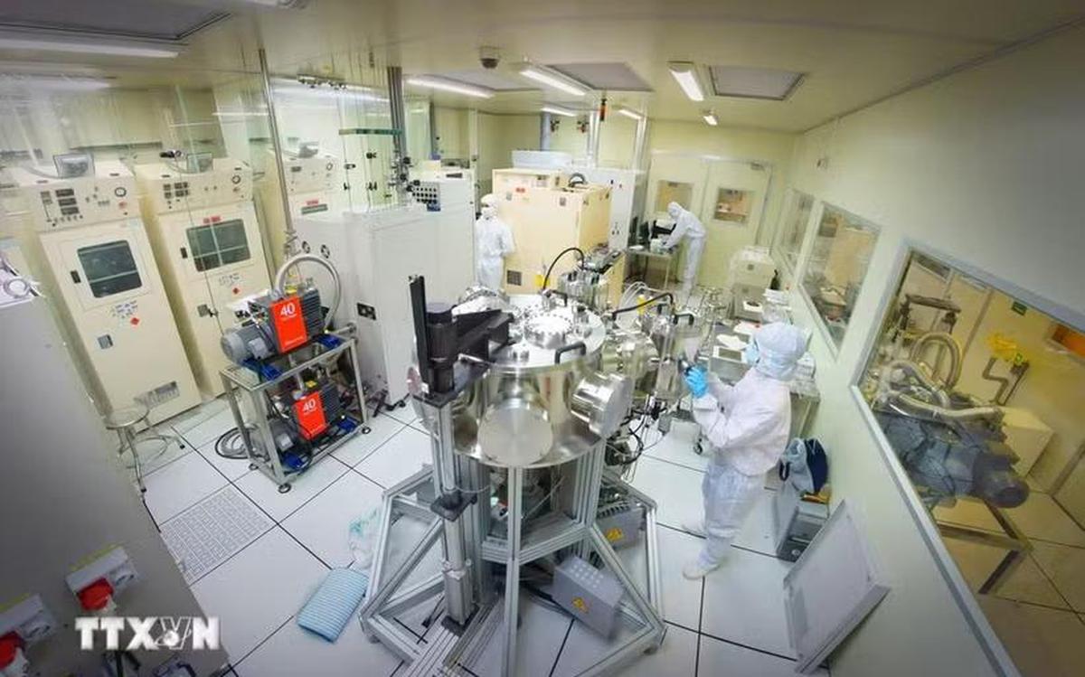 Researchers working in a laboratory at Vietnam National University Ho Chi Minh City.